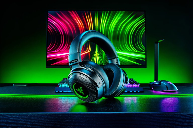 Razer Kraken V3 Pro Wireless - Casque Gaming sans Fil avec Technologie  Haptique (Casque avec Retour Sensoriel Tactile, Haut-parleurs Titanium de  50mm