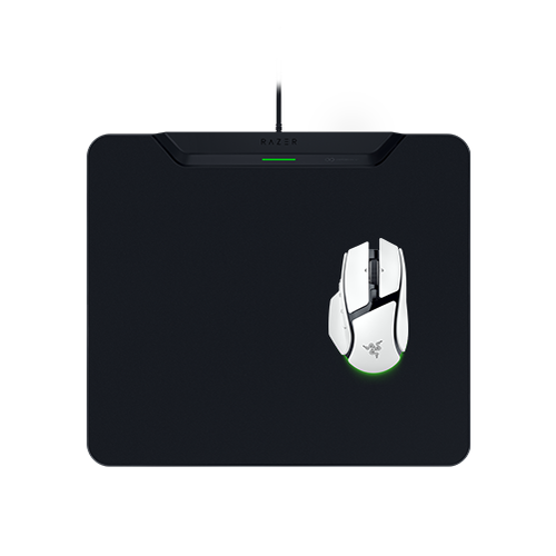 Razer Basilisk V4 HyperSpeed - Weiß + HyperFlux V2 Wireless Charging System - Hard Edition