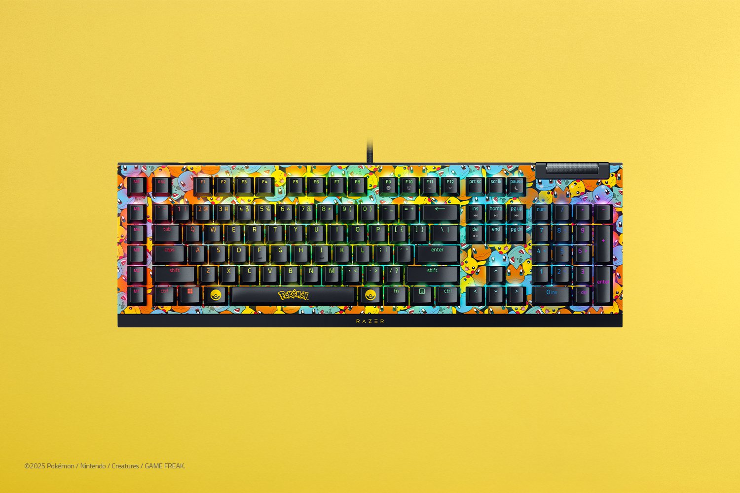 Razer BlackWidow V4 X - Green Switch - US - Pokémon Edition