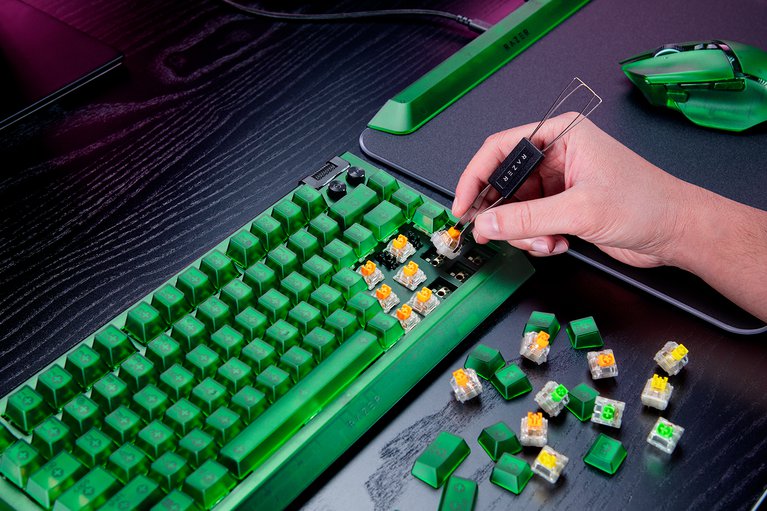 Razer BlackWidow V4 75% - US - Phantom Green Edition - 1 보기