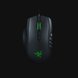 Razer Naga Left-Handed - Black Background with Light (Top-Down View)