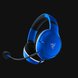 Razer Kaira X for Xbox (Shock Blue) - Black Background with Light (Lower-Angled View)