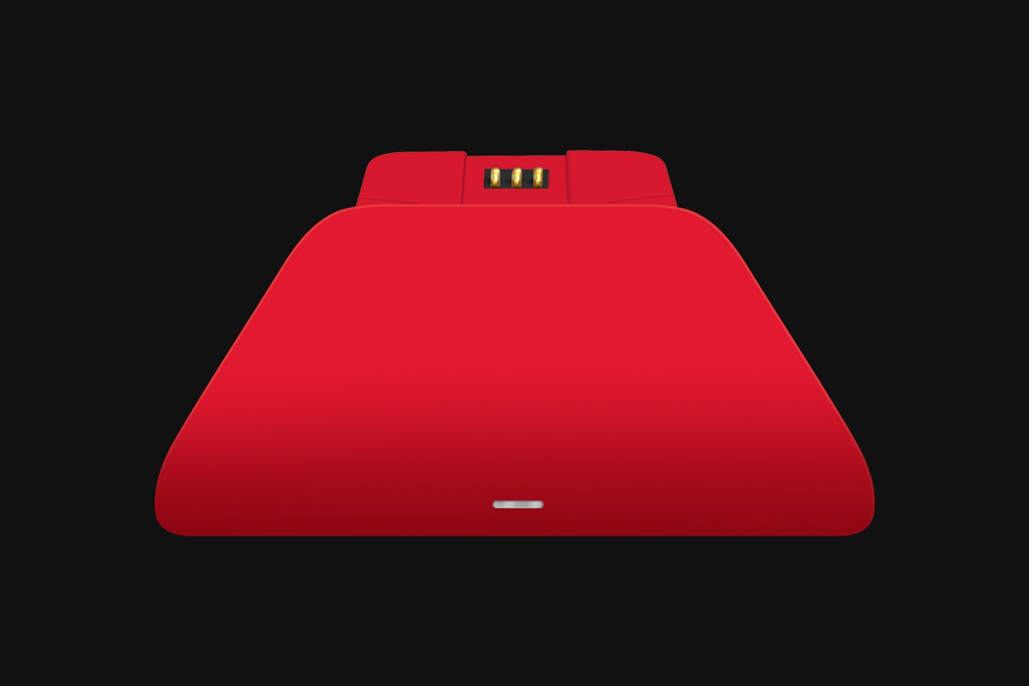 Razer Universal Quick Charging Stand (Pulse Red) - Black Background with Light (Front View)