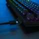 Razer Huntsman TE US (Black Keys) Closeup Cable Connection - Blue Backlight