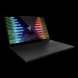 Razer Blade 17 120Hz Touch - Black Background with Light (Left-Angled View)