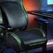 Razer Iskur (Black / Green) - Lumbar Support Closeup (Angled View)