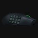 Razer Naga Left-Handed - Black Background with Light (Button Side View)