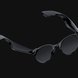 Razer Anzu Smart Glasses (Rounded) L (Blue Light And Sunglasses) - Black Background with Light (Back-Angled View)