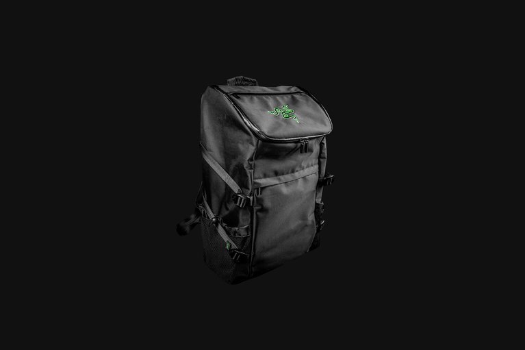Razer Utility Backpack - Black Background with Light