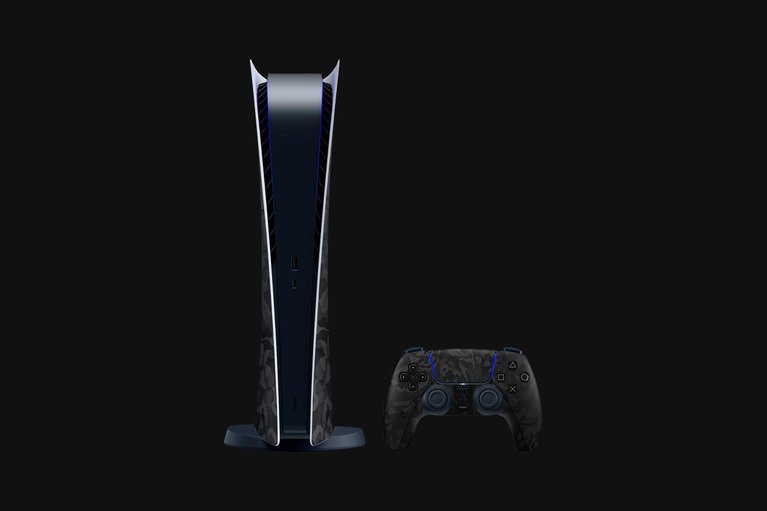 Razer Skins - PlayStation 5 (Digital) - Black Camo - Complete -view 1