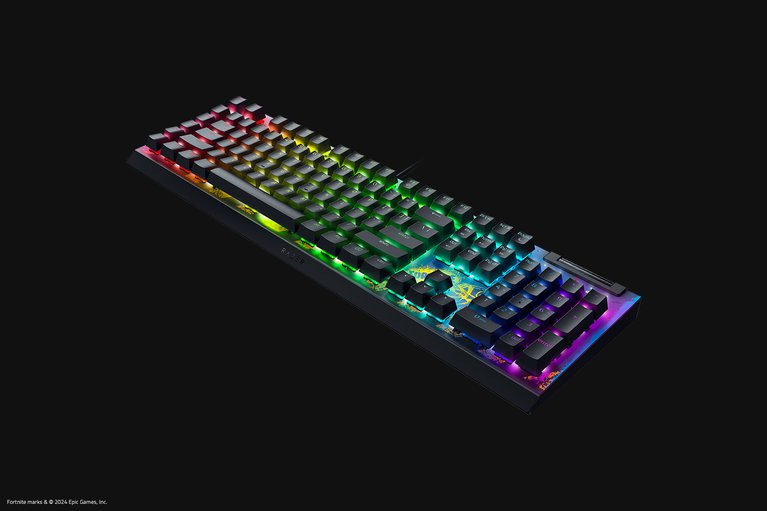 Razer BlackWidow V4 X - 옐로우 스위치 - US - Fortnite Edition - 1 보기