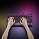 Razer Ergonomic Wrist Rest Full with Keyboard and Male Model Hands - Pink Light