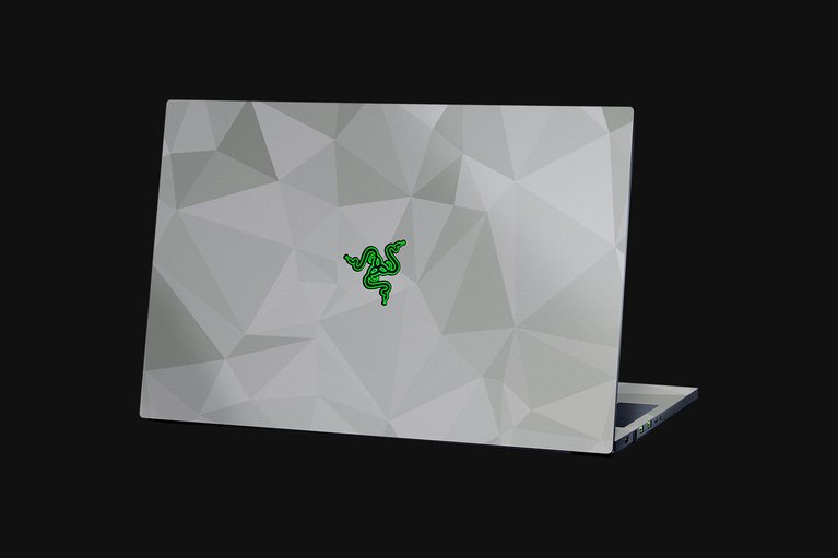 Razer Blade 17 Geometric (Angled View) Skin - Geometric (Mercury) Full