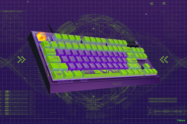 Razer BlackWidow V4 Tenkeyless HyperSpeed - 橘軸 - US - Evangelion (EVA-01) Edition - 檢視 1