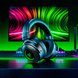 Angled Kraken V3 Pro on Razer workdesk (Neon Green Theme)