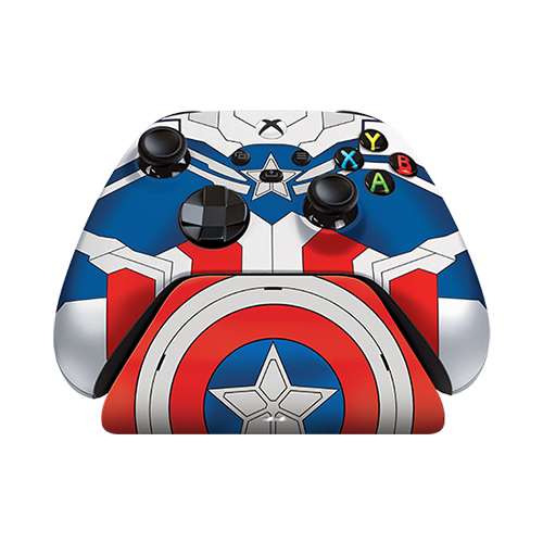 Image de Captain America Razer Wireless Controller & Quick Charging Stand for Xbox - Officially Licensed Xbox Controller and Quick Charging Stand - Inspired by Captain America - Wireless and Universal - Impulse Analog Triggers