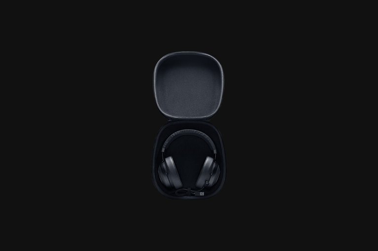 Razer Kraken in flat open Razer Headset Case