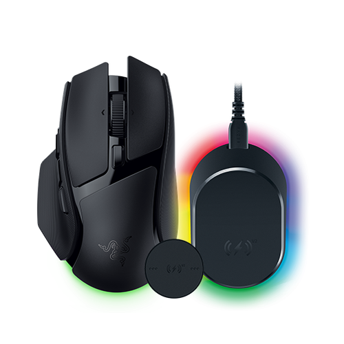 Razer Basilisk V4 HyperSpeed - Schwarz + Mouse Dock V2 Pro