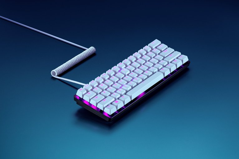 Razer PBT Keycaps (Mercury) on Razer Keyboard with Chroma Lighting
