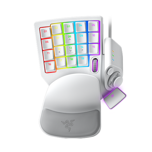 Razer Tartarus Pro Keypad: Analog-Optical Key Switches - 32 Programmable Keys - Customizable RGB Lighting - Key Press Pressure Sensitivity - White