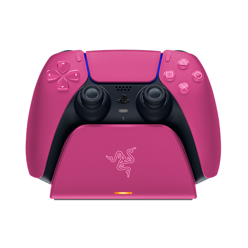 Razer Quick Charging Stand for PS5 DualSense Wireless Controller Quick Charge - Curved Cradle Design - Matches Your PS5 DualSense Wireless Controller - Pink