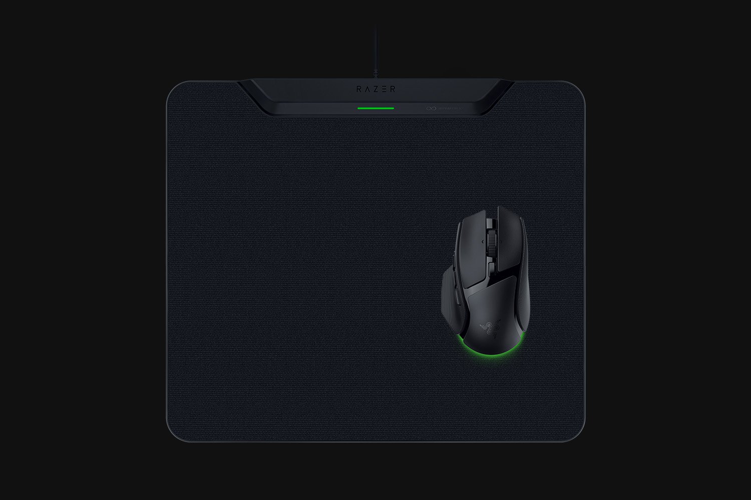 Razer Basilisk V4 HyperSpeed - Black + HyperFlux V2 Wireless Charging System - Cloth Edition