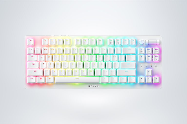 Razer DeathStalker V2 Pro Tenkeyless - 리니어 옵티컬 스위치 - US - 화이트 - 1 보기