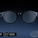 Razer Anzu Smart Glasses (Rounded) L (Blue Light And Sunglasses) with Spare Lenses- Black Background with Light (Front View)