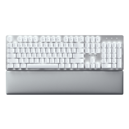 Razer Pro Type Ultra - Wireless Mechanical Keyboard for Productivity - Silent, tactile keyboard switches - Ergonomic design with soft-touch coating - Plush leatherette wrist rest