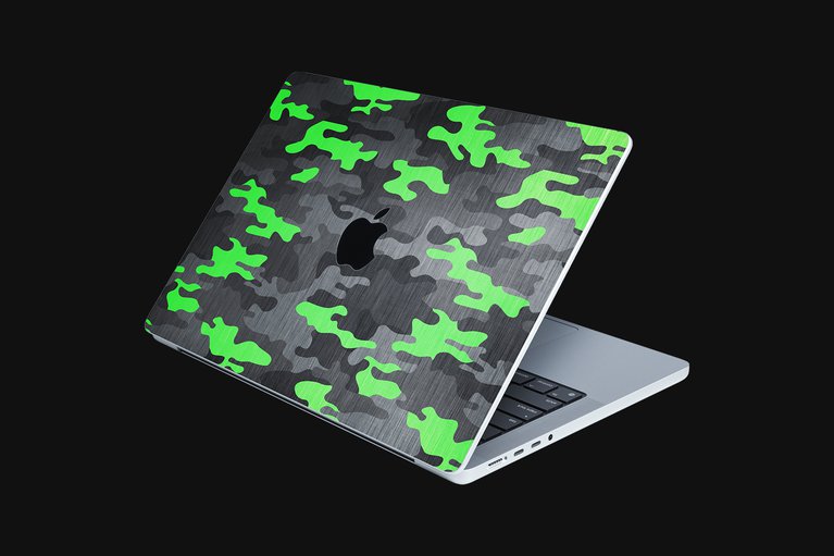 Razer Skins - MacBook Pro 14 - Green Pantera - Top -view 1
