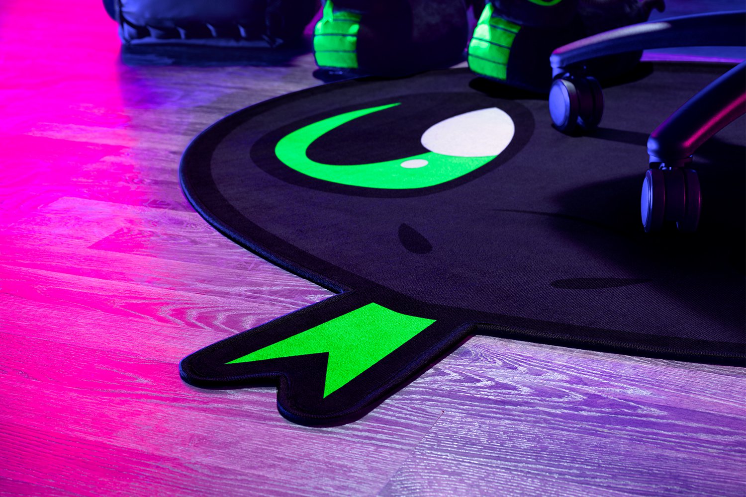 Razer Sneki Snek Floor Rug closeup to highlight smooth fabric texture