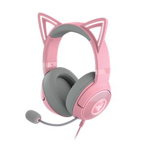 貓耳造型的有線 RGB 耳麥