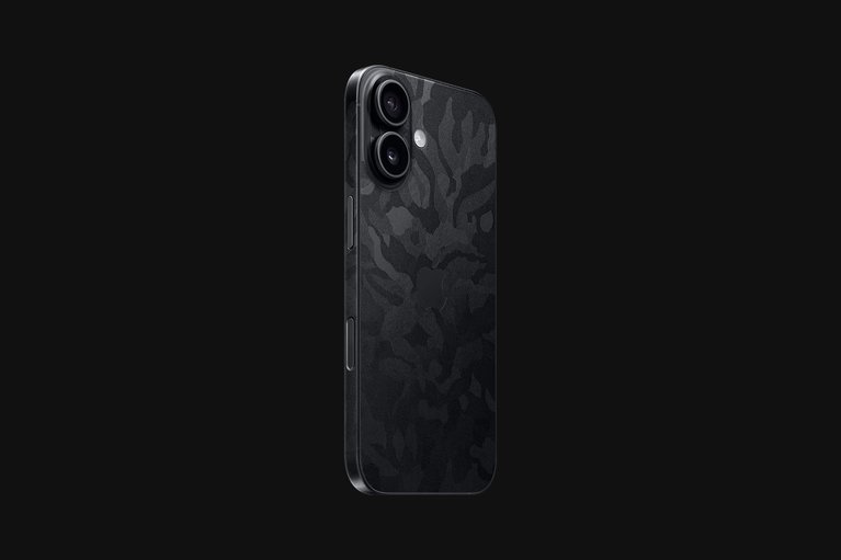 Razer Skins - iPhone 16 - Black Camo - Full -view 1