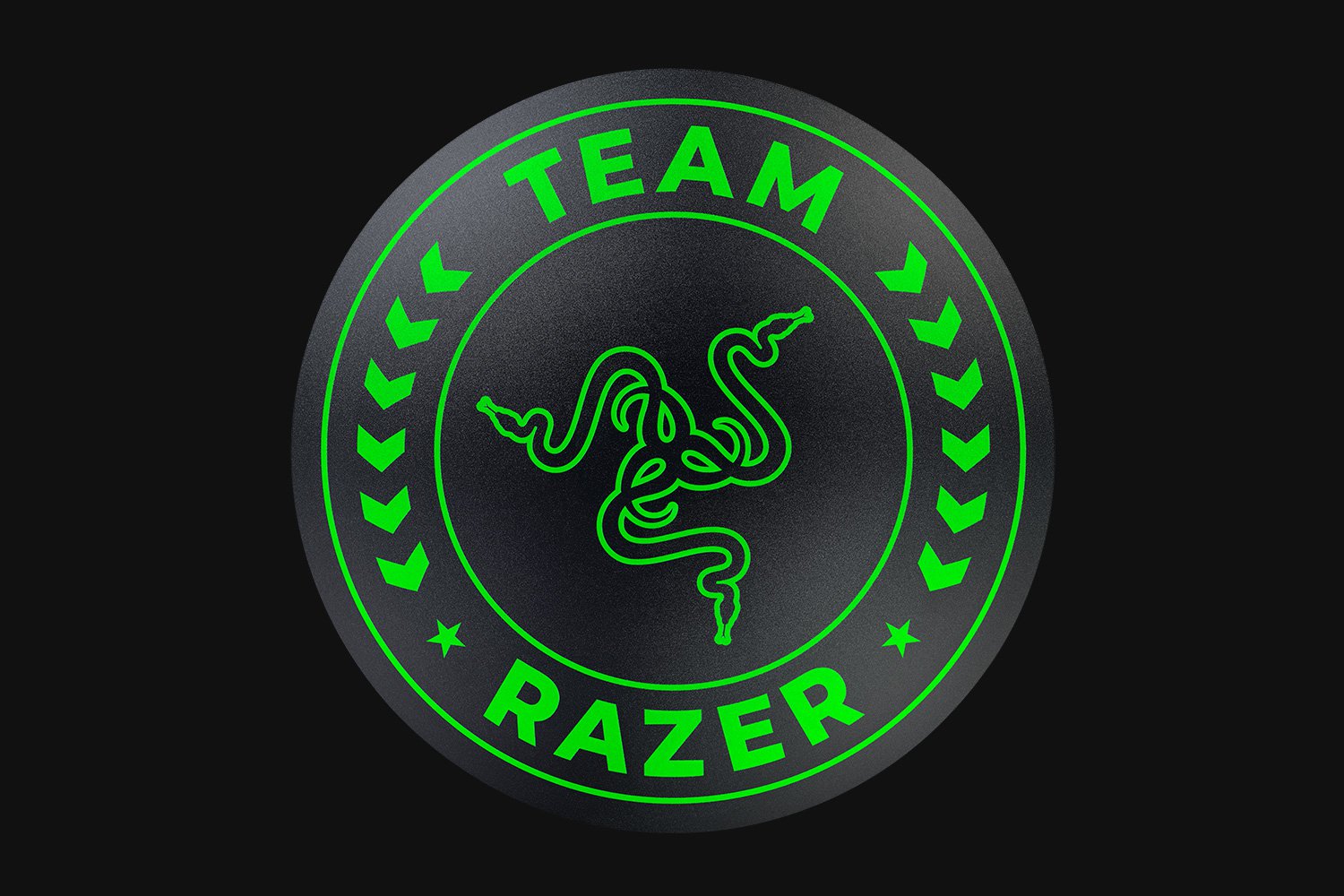 Team Razer Floor Mat - Black Background with Light