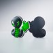 Razer Sneki Snek Fridge Magnet (Thumbs Up) - Silver Background with Light (Front and Back Angled View)