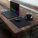 Razer Goliathus Mobile Stealth Edition Mat with Razer Blade Stealth Laptop and Razer Orochi Mouse - Public Cafe Table (Angled View)