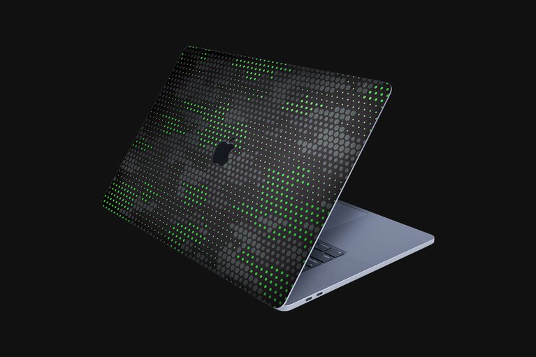 Razer Skins - MacBook Pro 16 - Green Hex Camo - Top -view 1