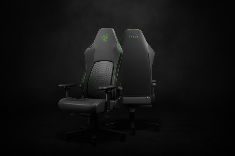 Razer Iskur V2 - Black / Green -view 1