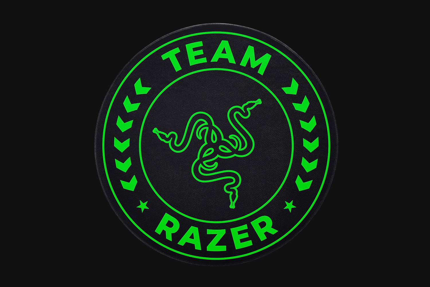Team Razer Floor Rug - Black Background with Light