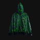 *A Bathing Ape Razer Full Zip Hoodie XXL Fully Zipped - Black Background with Light (Front View)