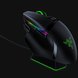 Razer Basilisk Ultimate with Charging Dock - Black Background with Light (Angled View)