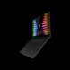 Razer Blade 17 120Hz Touch Tilted - Black Background with Light (Right-Side View)