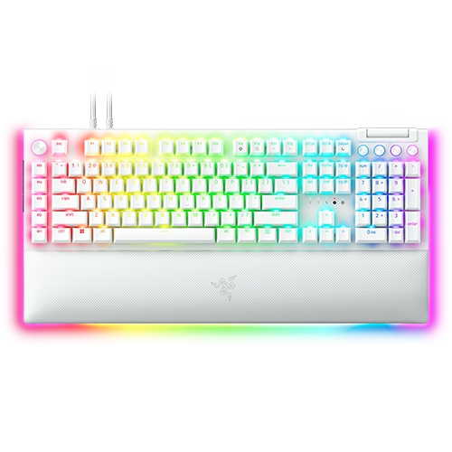 Razer BlackWidow V4 Pro - Grün Switch - US - Weiß