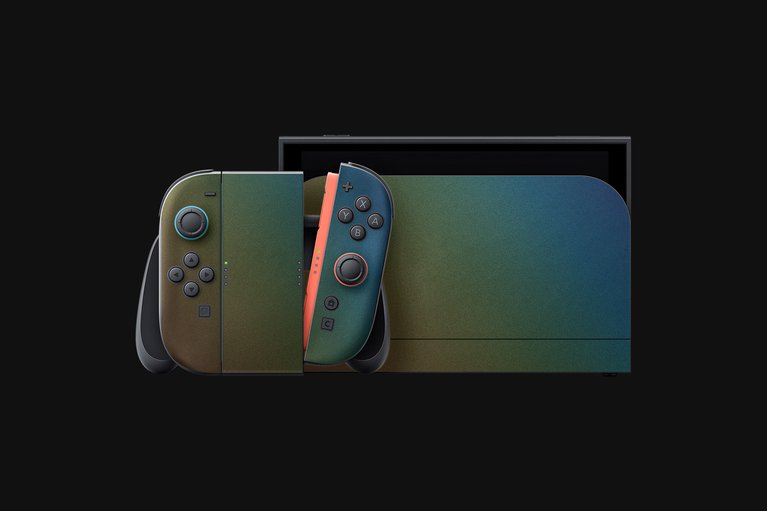 Razer Skins - Nintendo Switch 2 - Pearlescent Steel - Complete -view 1