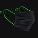 Razer Folded Cloth Mask - Black Background with Light (Right-Angled View)