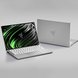 Razer Book 60Hz (Mercury) - White Background (Front and Back View)