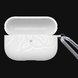 Razer THS Case (Airpods Pro - Mercury) Open Case - Black Background with Light (Front View)