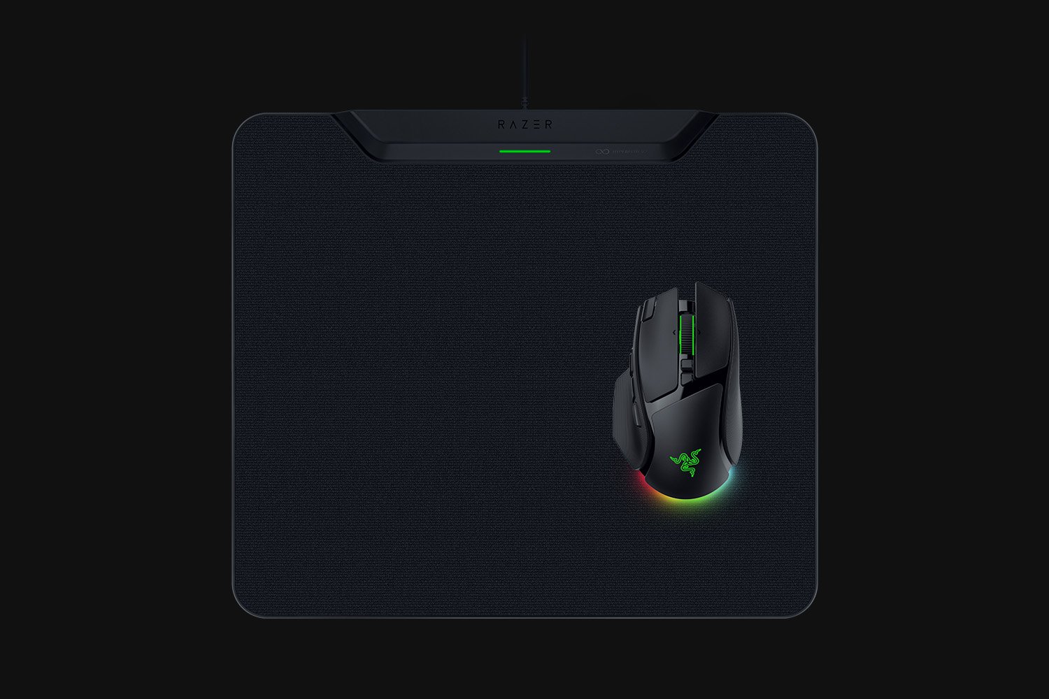 Razer Basilisk V4 Pro - Black + HyperFlux V2 Wireless Charging System - Cloth Edition