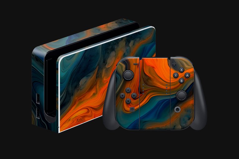 Razer Skins - Nintendo Switch OLED - Sludge - Full -view 1