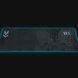 Razer Goliathus Extended Chroma Mat (Halo Infinite Edition) Tilted - Black background with Light (Front View) Light Blue Chroma